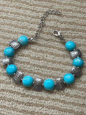 Turquoise and Silver Bracelet